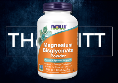 Magnesium Bisglycinate Powder supplement for nervous system support, 8 oz, by NOW Foods.