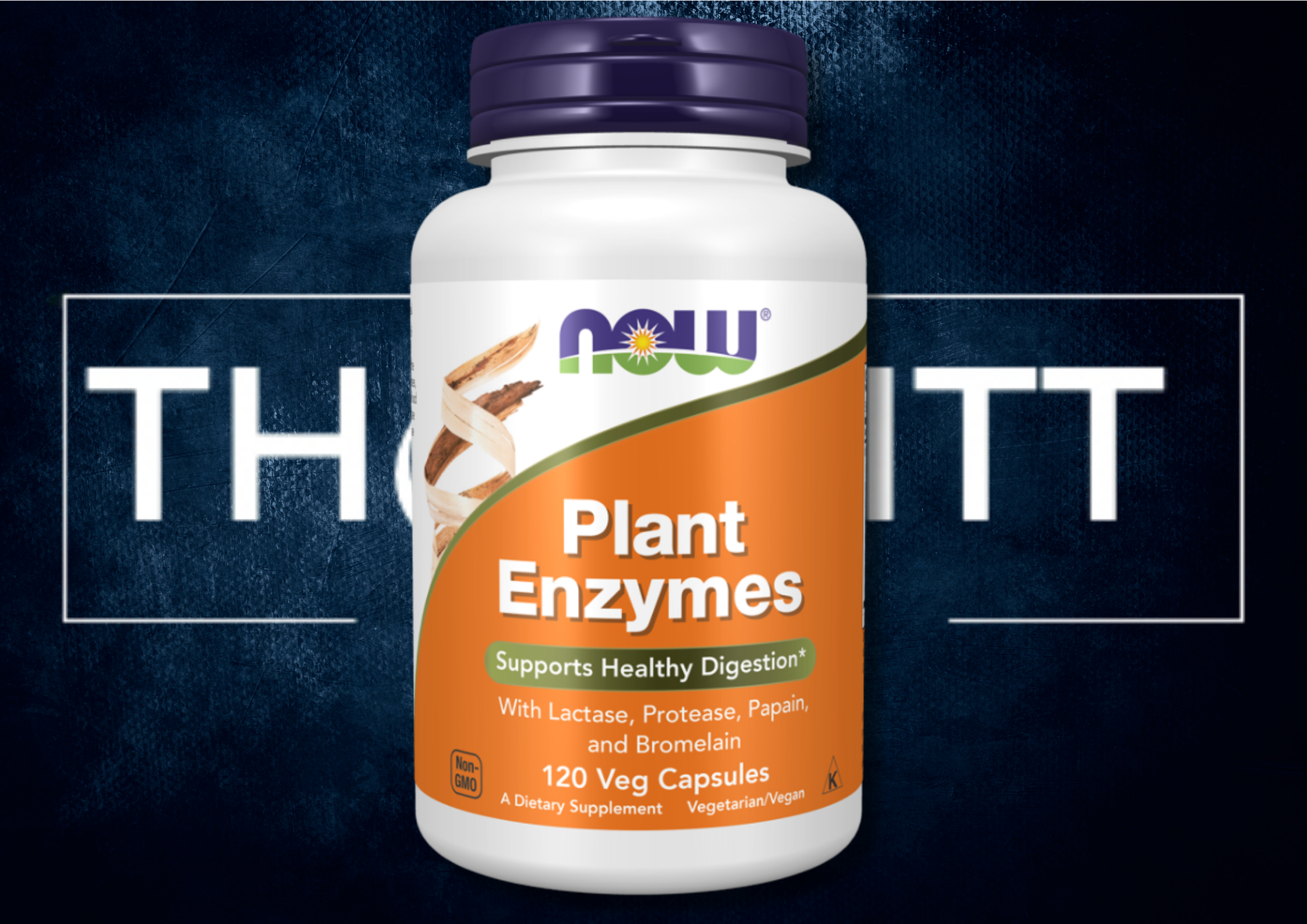 NOW Plant Enzymes 120 Veg Capsules, kosttilskudd som støtter sunn fordøyelse, med laktase og bromelain.