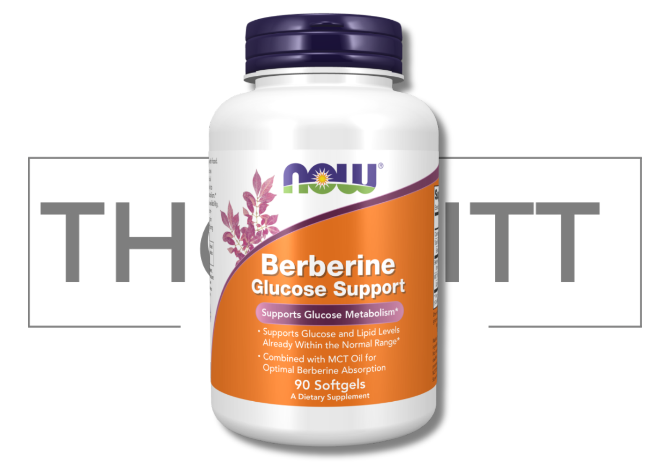 NOW Berberine Glucose Support, 90 softgels, dietary supplement for healthy glucose metabolism.
