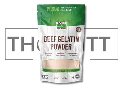 NOW Foods Beef Gelatin Powder, familieeid siden 1968, 9 g protein, Paleo og Keto-vennlig kosttilskudd.
