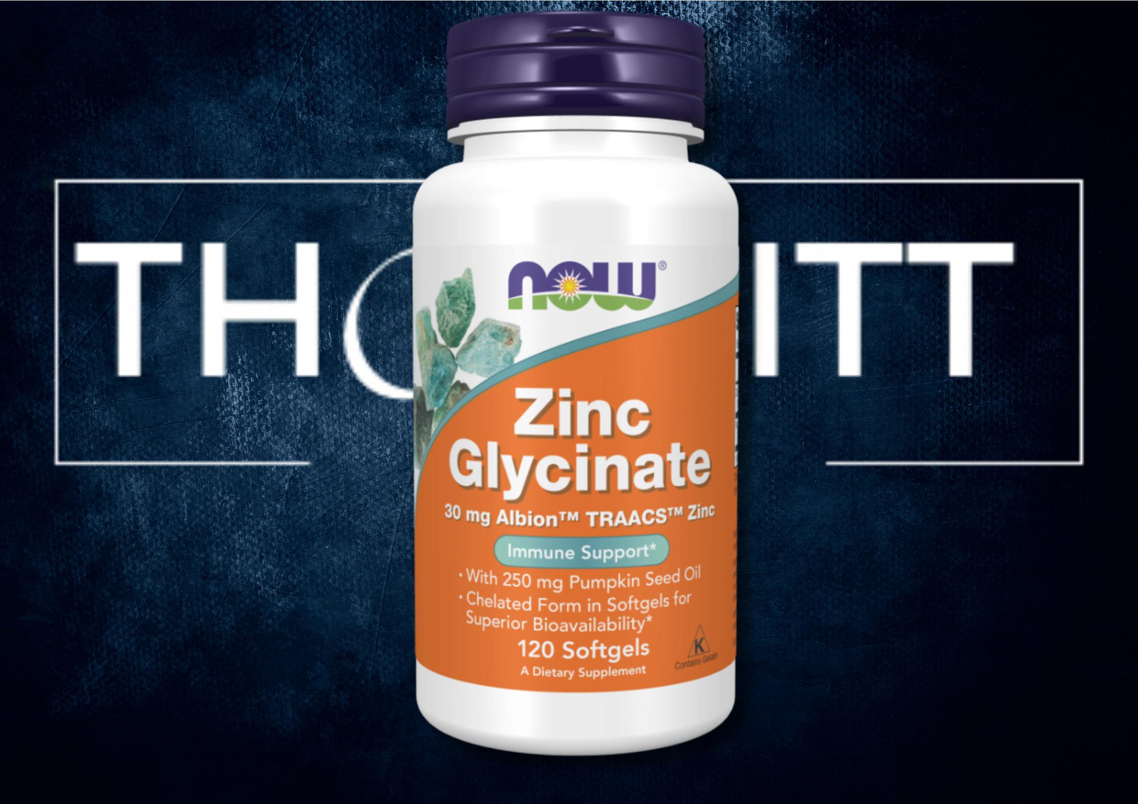 Zinc Glycinate 120 softgels, kosttilskudd for prostatahelse med 30 mg Albion™ TRAACS™ sink og gresskarkjernolje.