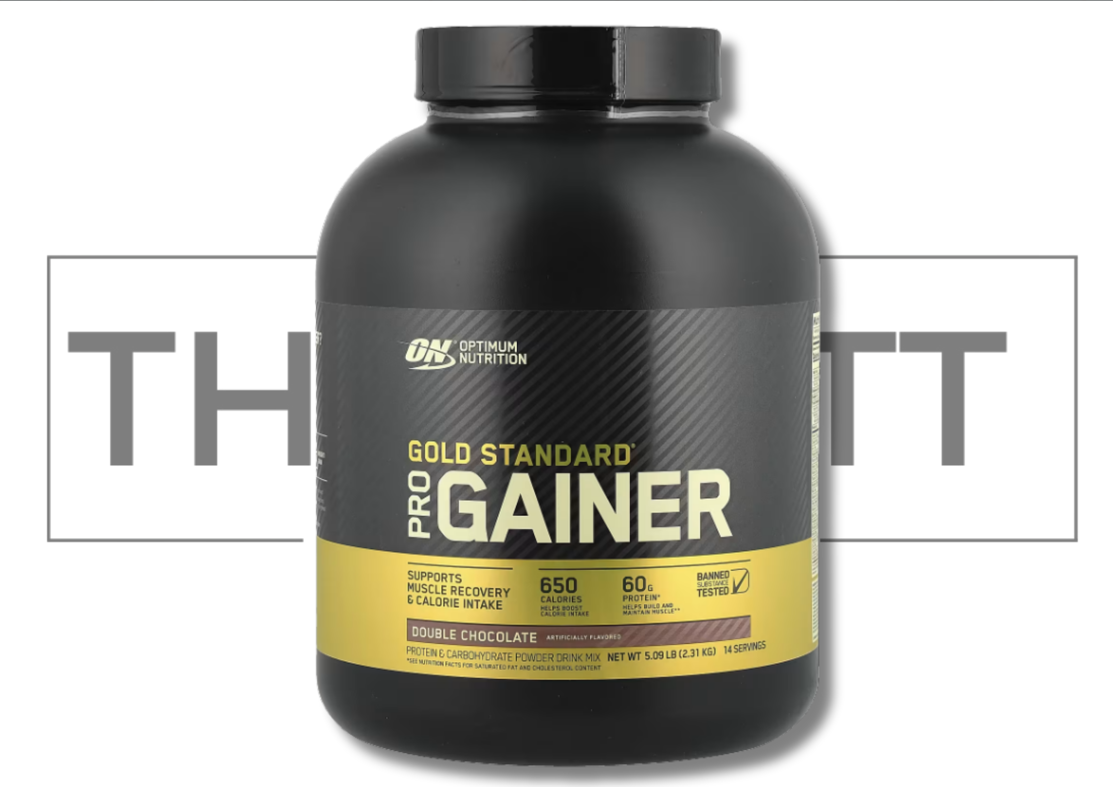 Optimum Nutrition Gold Standard Pro Gainer, 650 kalorier, 60 g protein, kosttilskudd for muskelrestitusjon, smak av dobbel sjokolade.