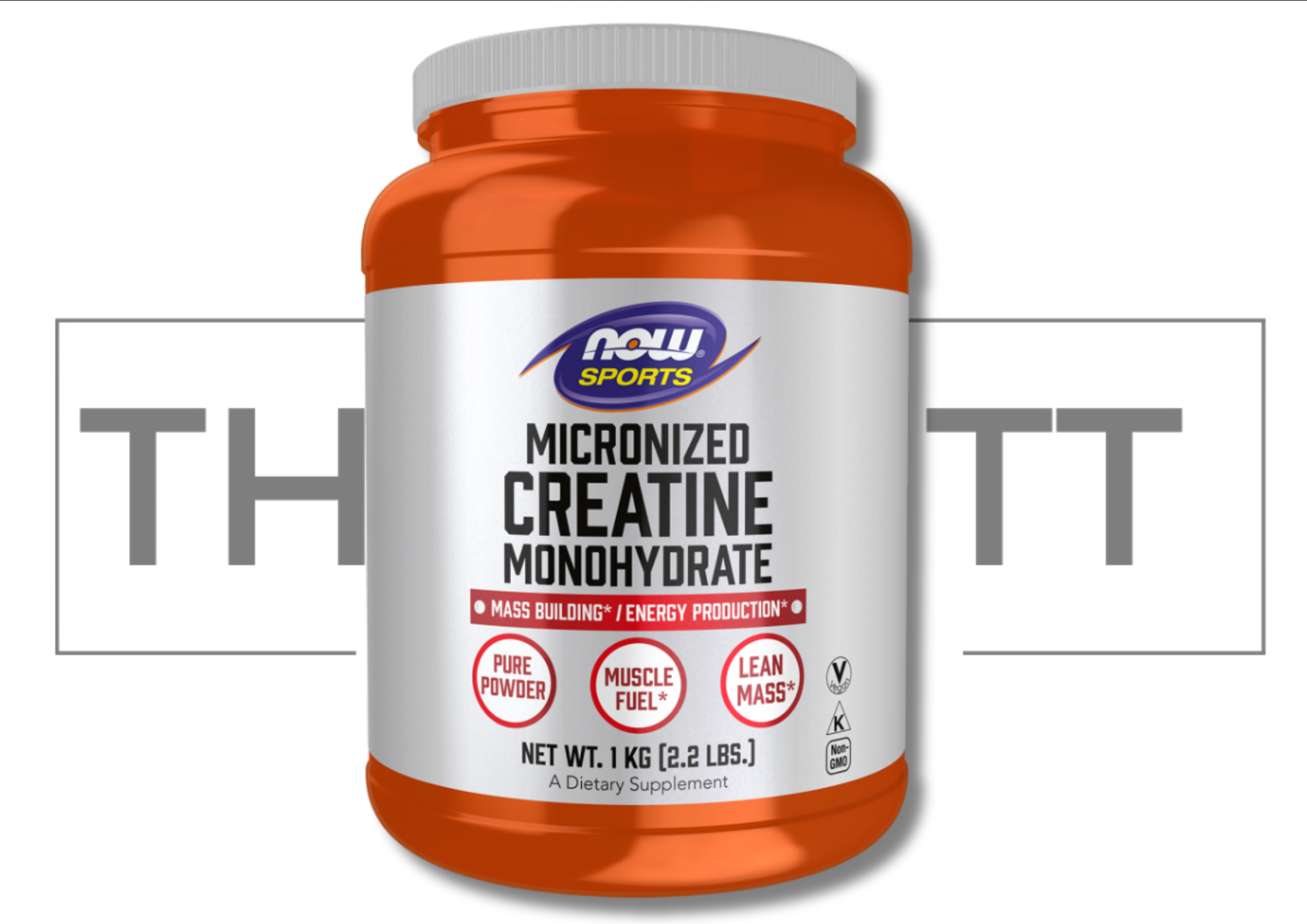 NOW Foods Sports Micronized Creatine Monohydrate supplement for muscle building and energy production, vegan and kosher.