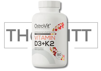 OstroVit Vitamin D3 + K2, 90 tabletter, kosttilskudd for sunn livsstil, glutenfri og veganvennlig