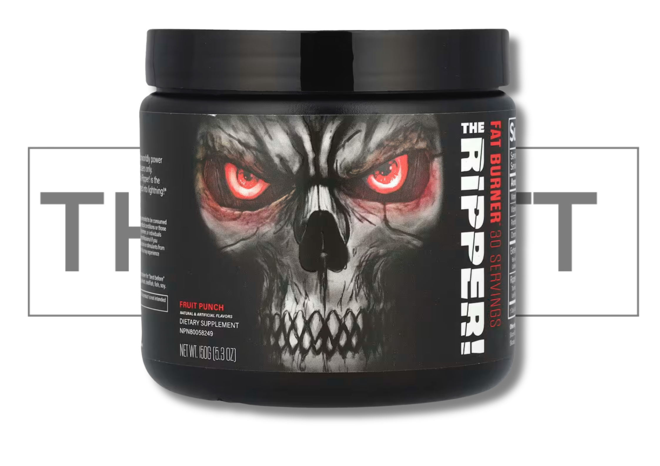 JNX Sports The Ripper fat burner, fruit punch flavor, gluten-free, vegan-friendly dietary supplement, 5.3 oz.