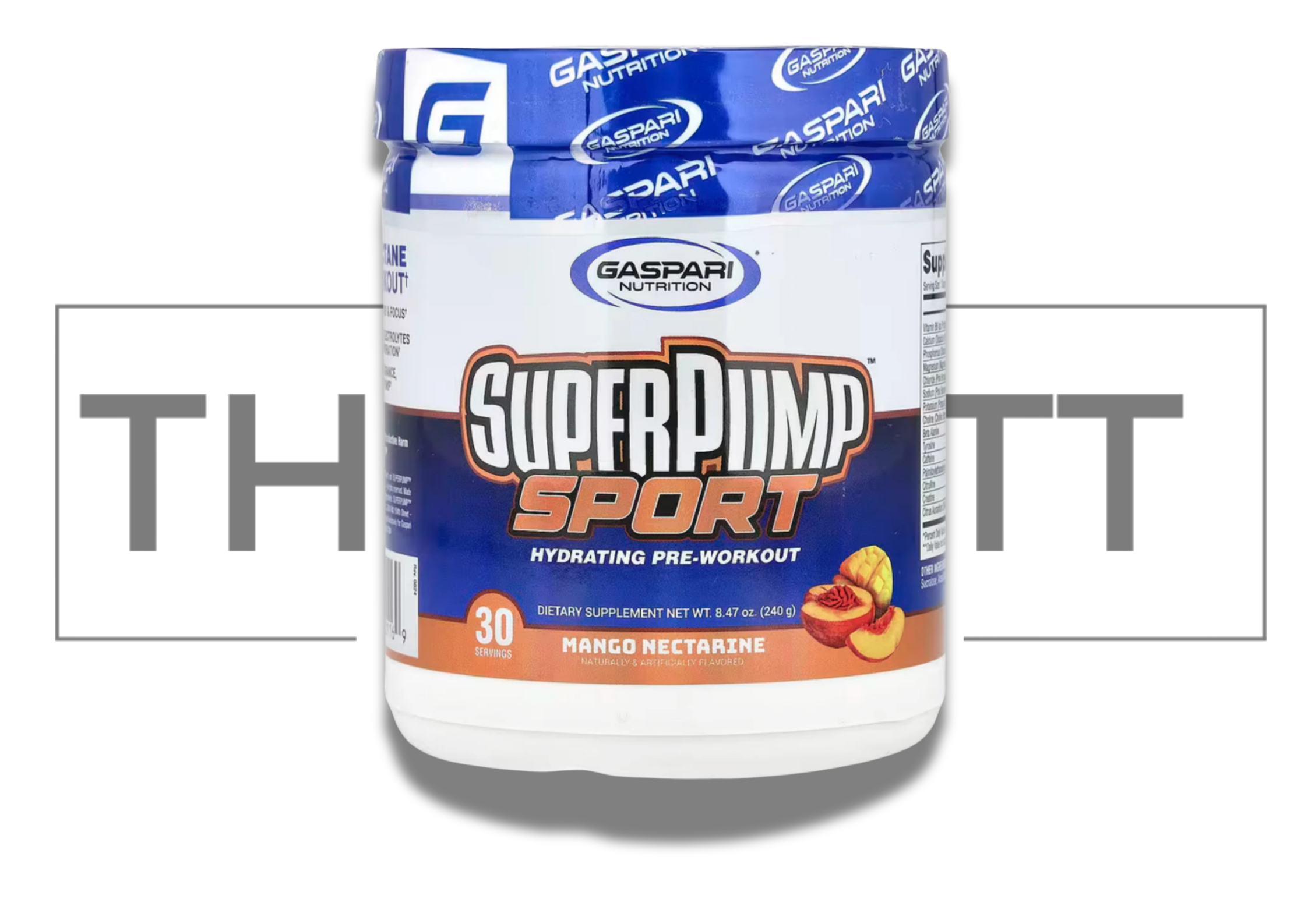 Gaspari Nutrition SuperPump Sport hydrating pre-workout with mango nectarine flavor, 240 g supplements for energy and hydration
