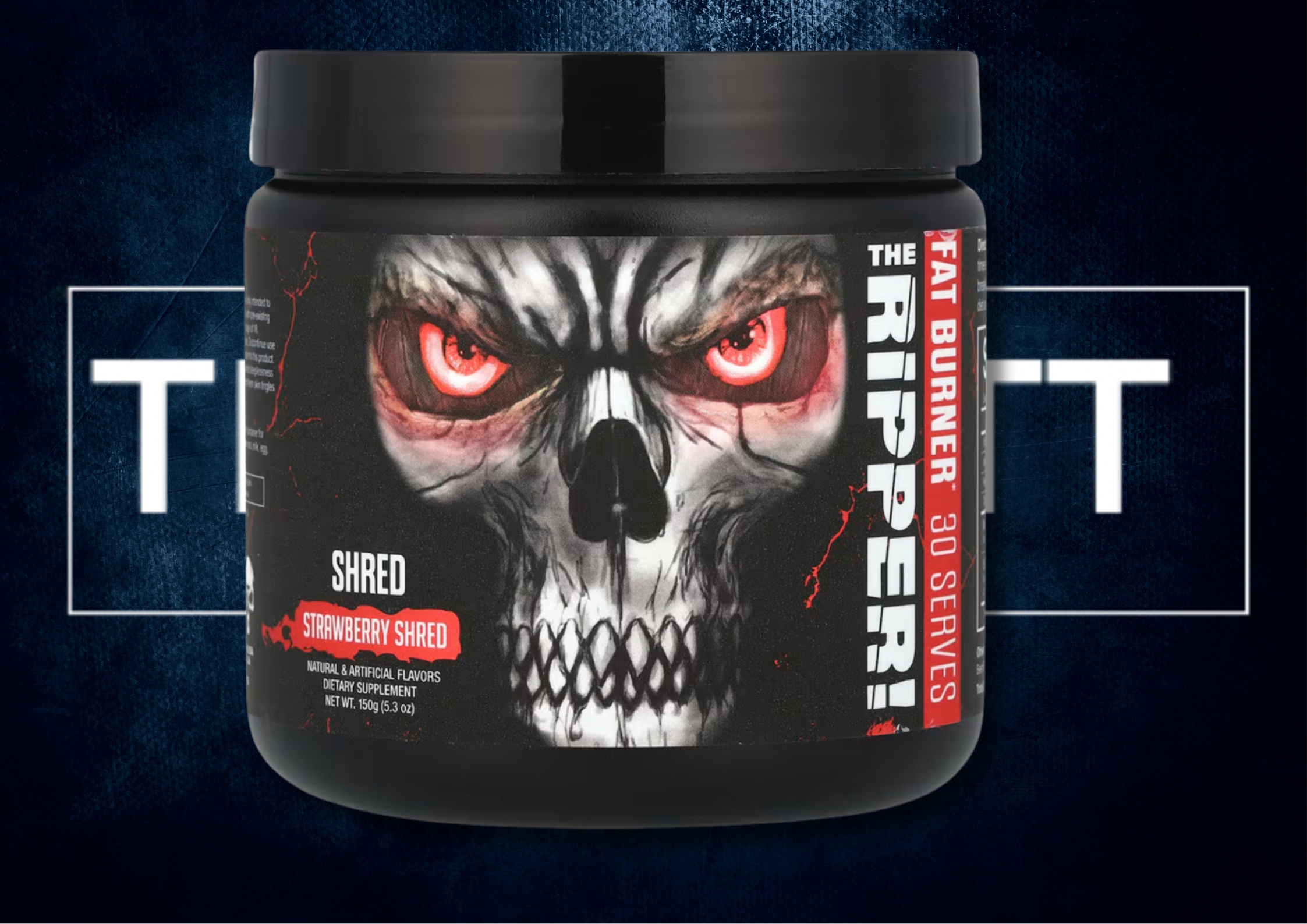 JNX Sports The Ripper fat burner, Strawberry Shred, glutenfri og vegan, 30 serveringer, energigivende og appetittkontroll.