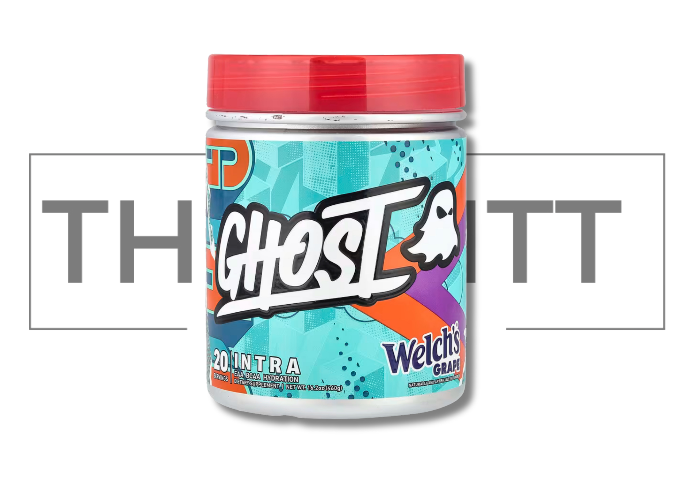 GHOST® Intra treningstilskudd med Welch's® druesmak, 16.2 oz, kosttilskudd med EAA, BCAA og vitaminer.