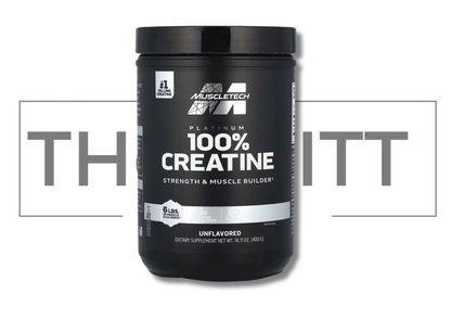 MuscleTech Platinum 100% Creatine, Unflavored, 14.11 oz for styrke, muskelbygging og kosttilskudd