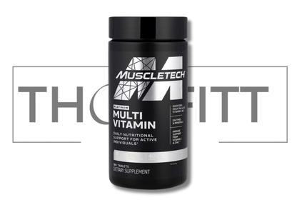 MuscleTech Platinum Multivitamin til aktive, 180 tabletter for daglig støtte av vitaminer og kosttilskudd.