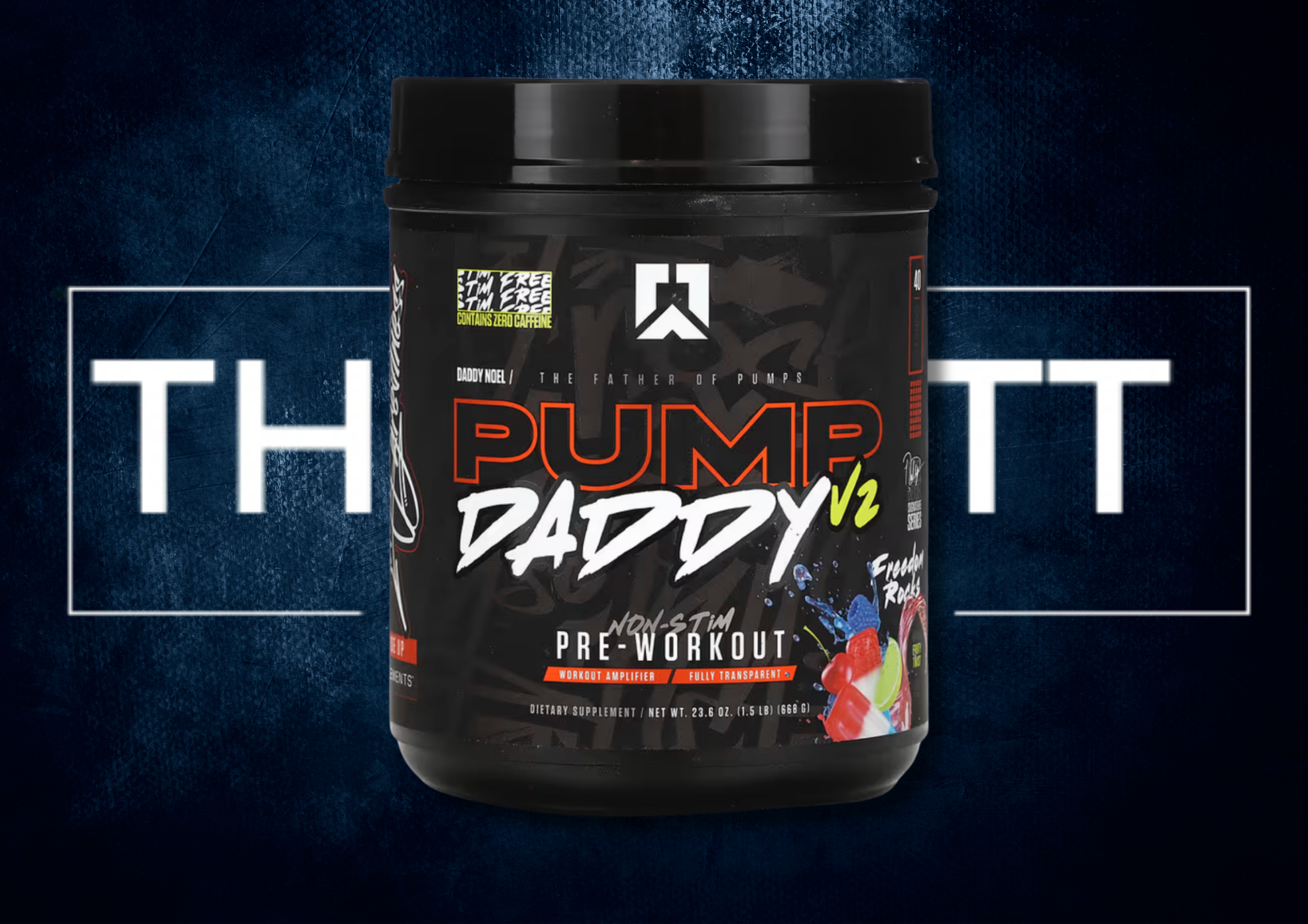 RYSE Pump Daddy V2 non-stim pre-workout 1.5 lb, naturlig kosttilskudd med vitaminer og kreatin.