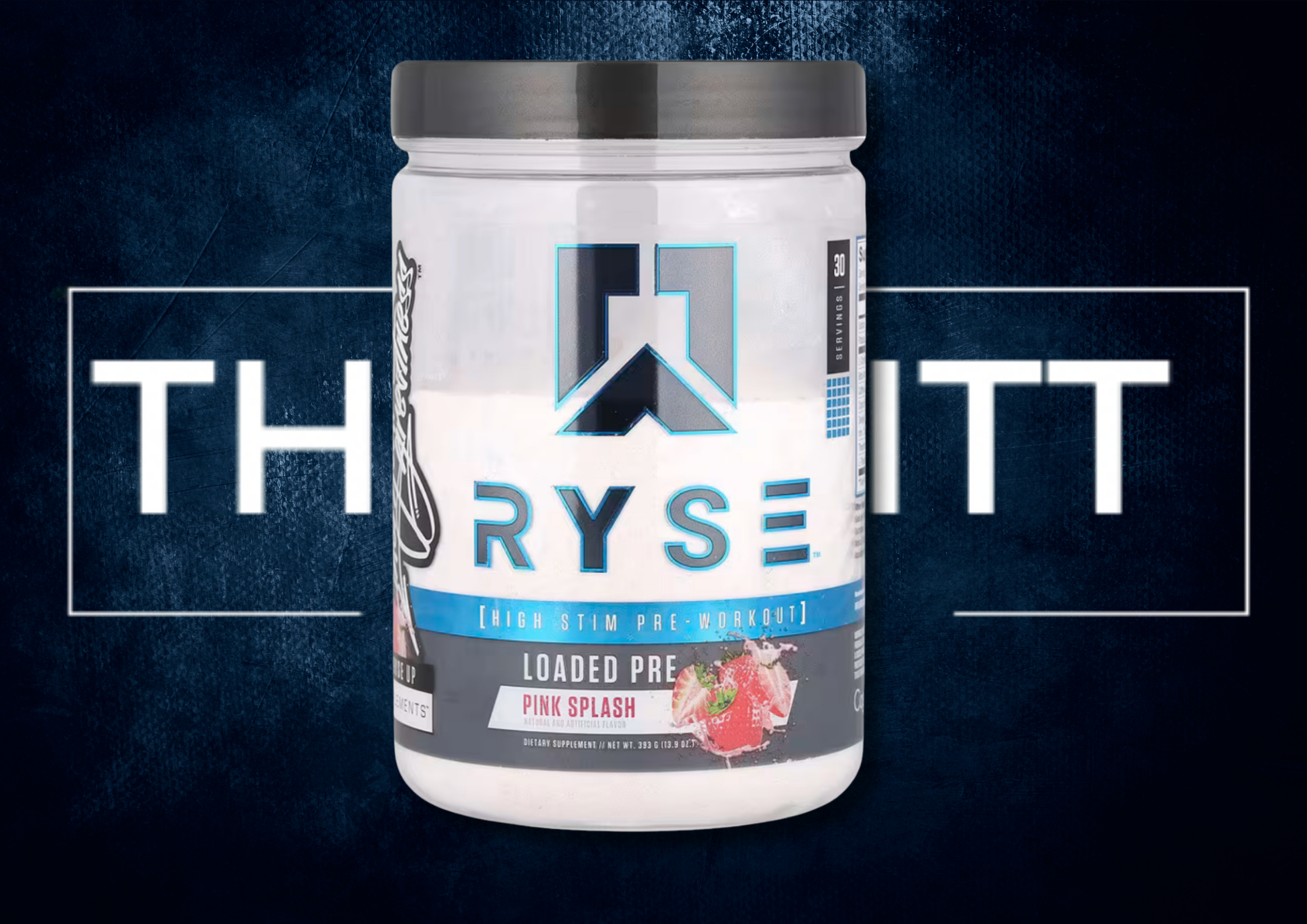 RYSE Loaded Pre-Workout Pink Splash, 13.9 oz, kosttilskudd med 390 mg koffein, kreatin og D Vitaminer for optimal energi.