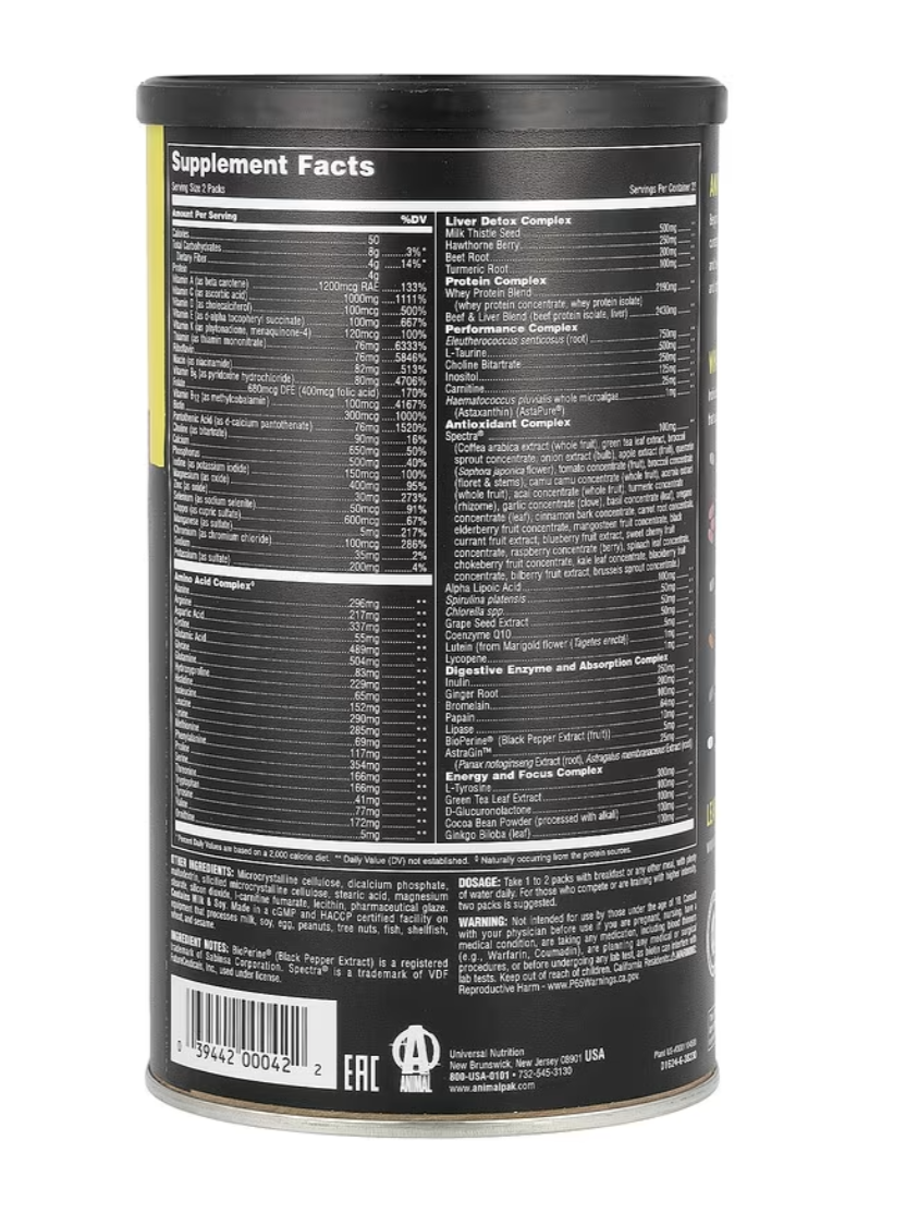 Animal, PAK®, Ultimate Foundation, 44 Packs