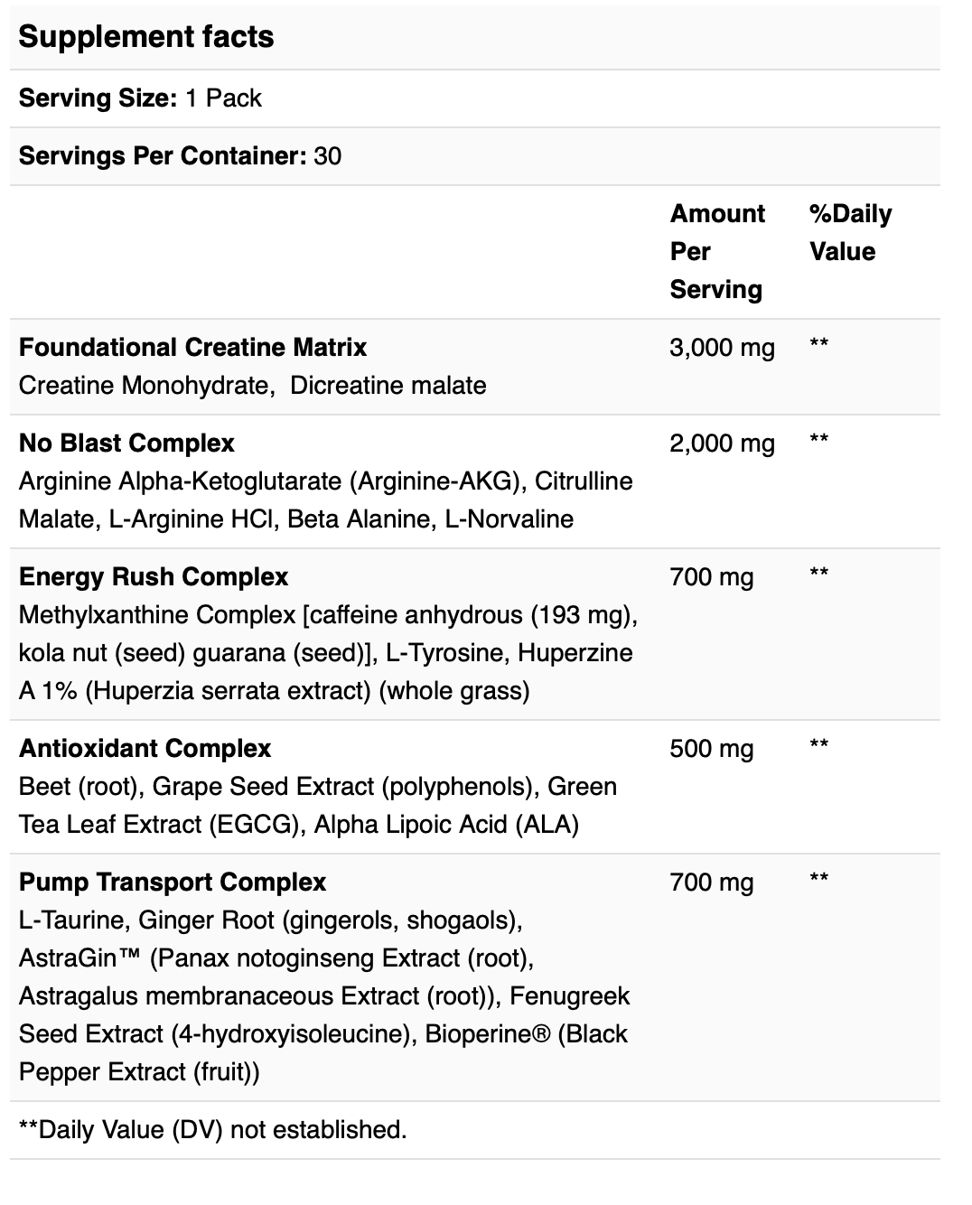 Animal, Pre Workout Pump, Pill Packs , 30 Packs
